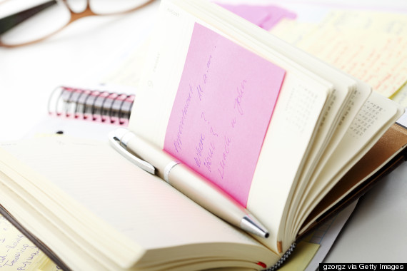 planner on a desk