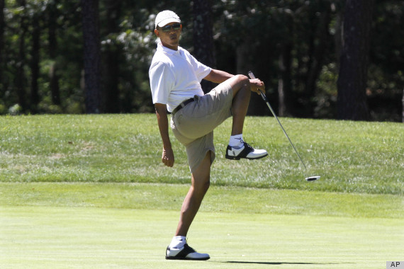 obama golfing 2013