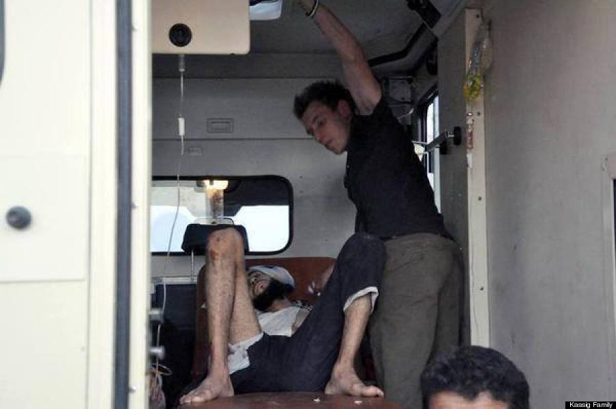 peter kassig in ambulance