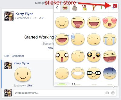 facebook stickers store