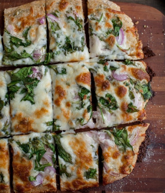spinach ranch pizza