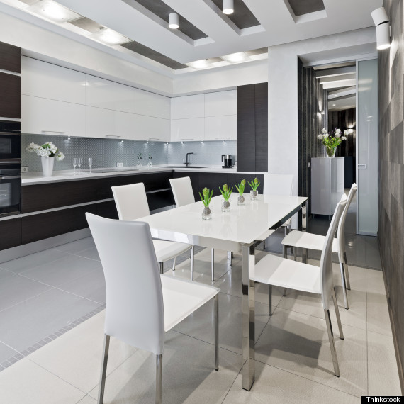 black and white modern kitchen