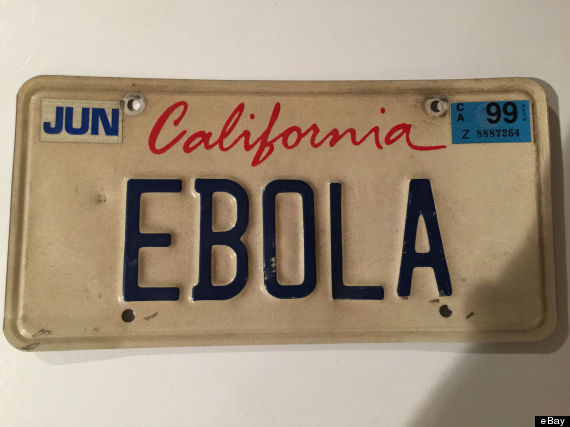 ebola license plate
