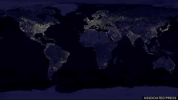 earth at night