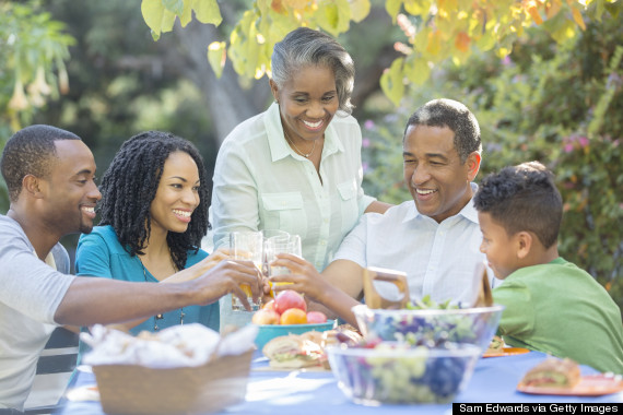 family eating