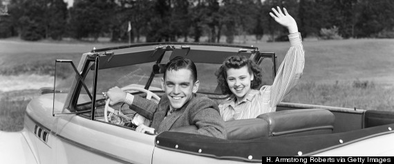 smiling teen couple