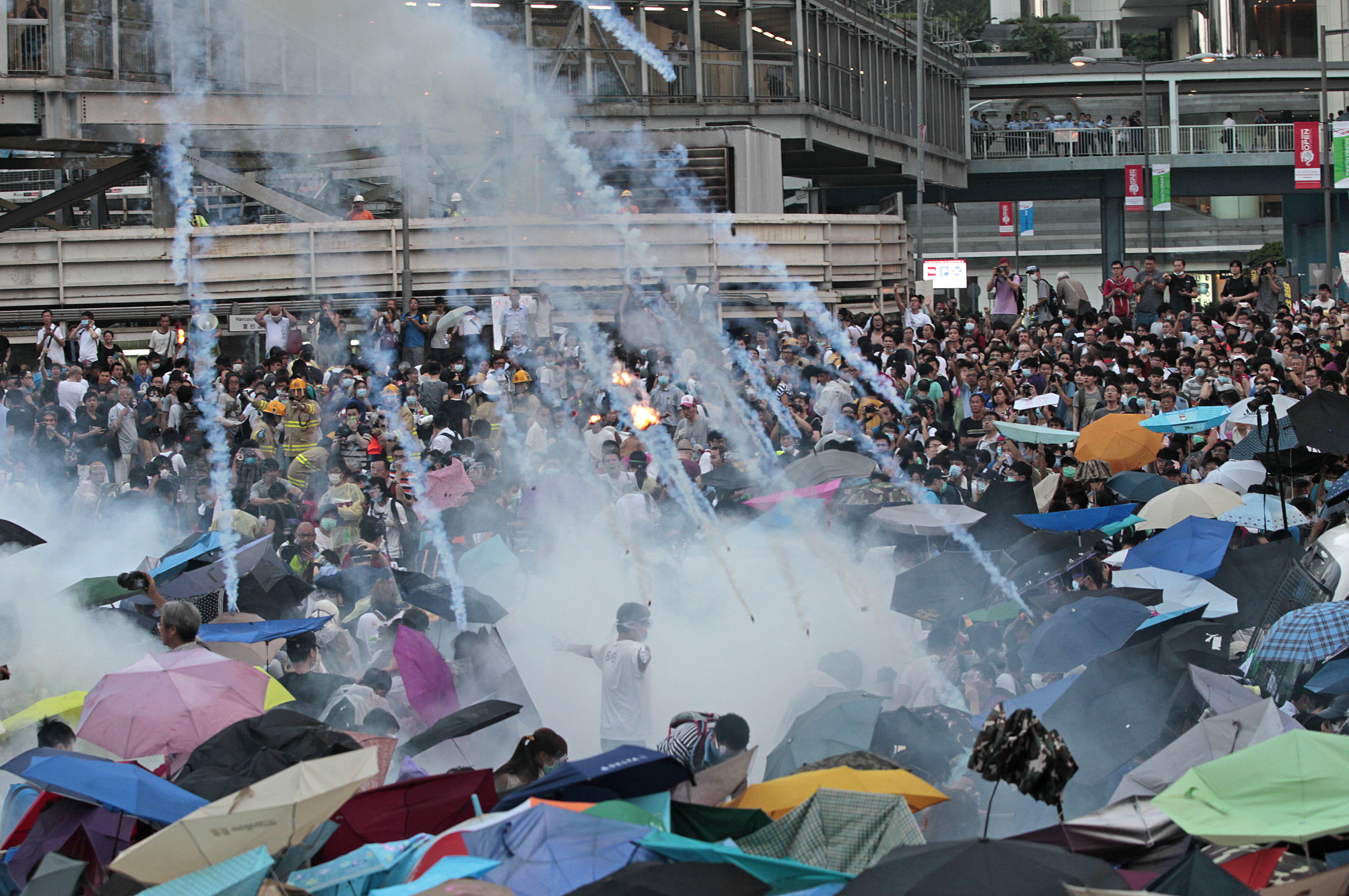 hong kong tear gas