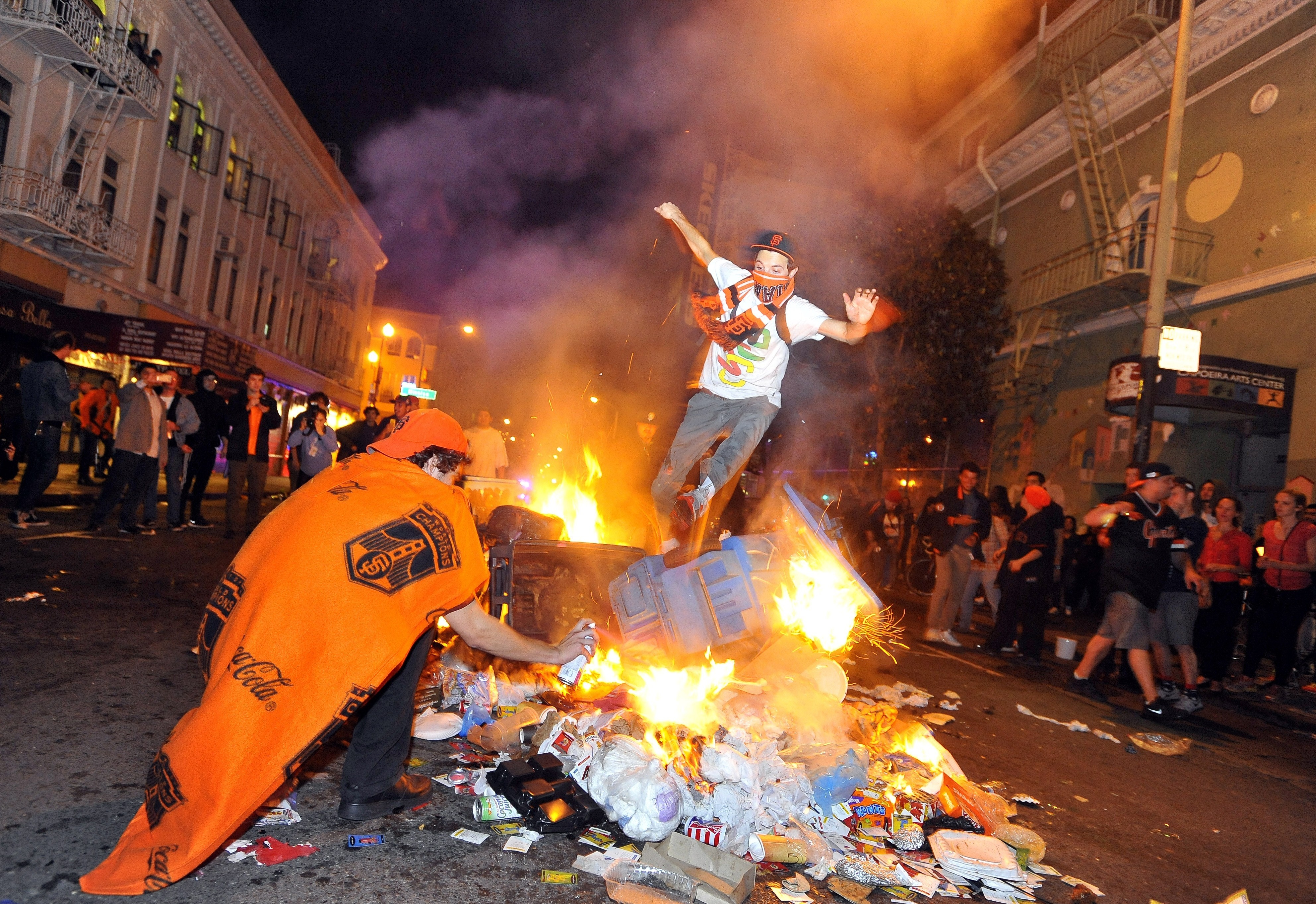 Giants Fans Celebrate World Series Victory By Destroying San