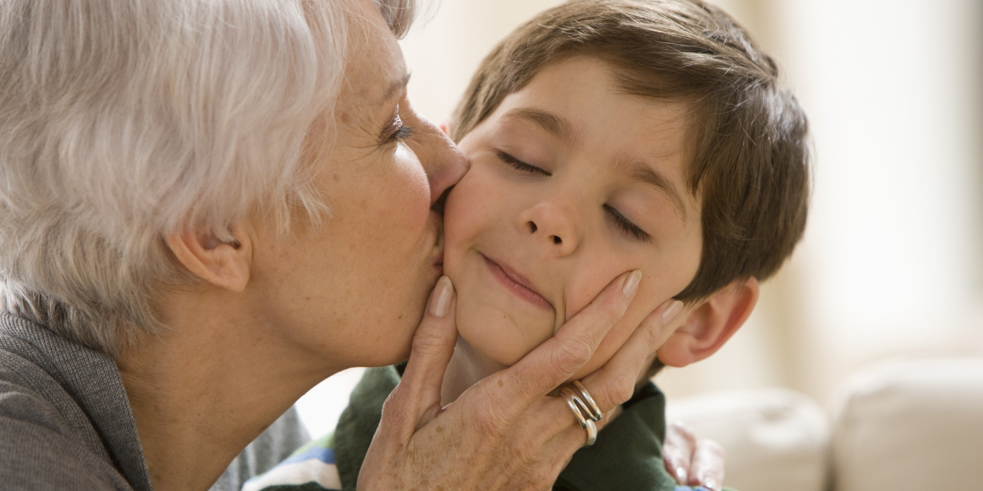 Very old lady groping young teen cock