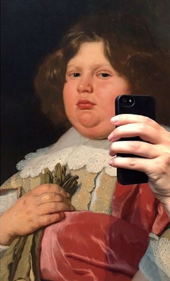 museum selfies baby