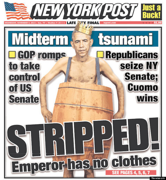 New York Post Front Page Shows A Naked Obama Stripped Of Control Huffpost