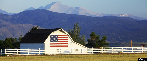 red barn flag