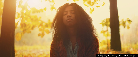 woman meditating