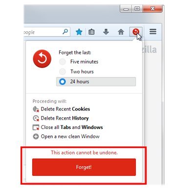 firefox forget button