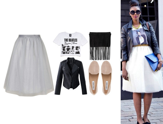 tulle skirt casual