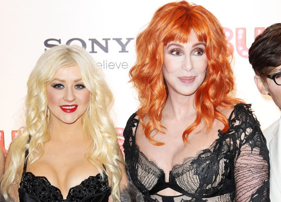 Cher Wears Orange Wig, Sheer Dress At 'Burlesque' Premiere 