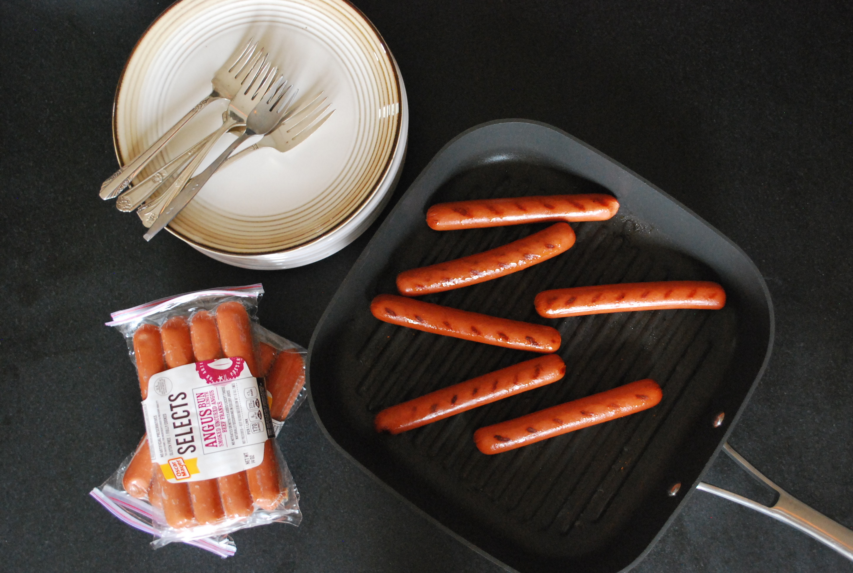 grilled hot dogs