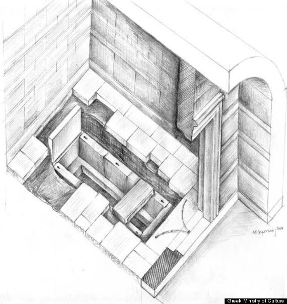 greek tomb sketch