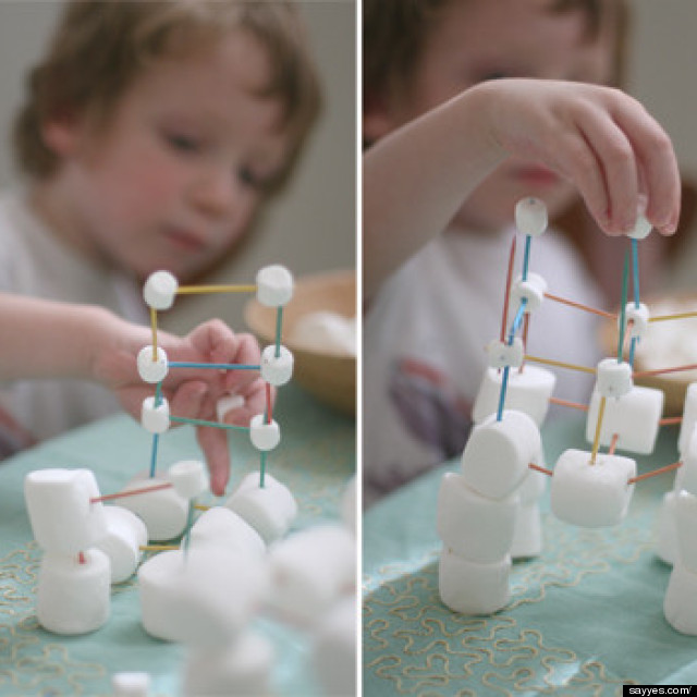 marshmallow building blocks