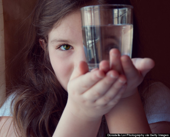 girl with glass of water