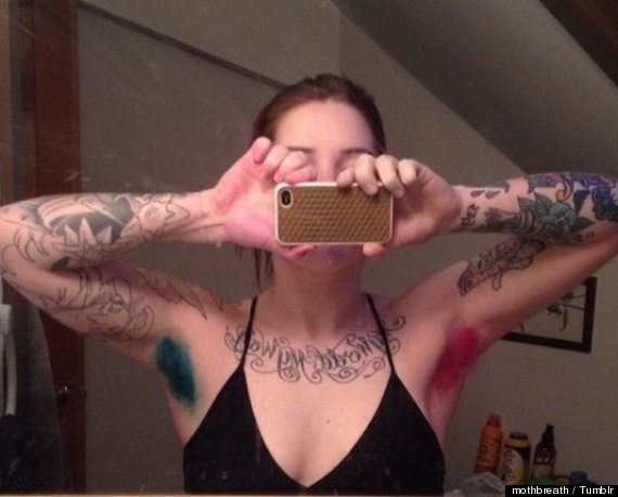 Dyed Armpit Hair Is Now A Thing On Tumblr And Is Also Ahem The Pits Huffpost Life