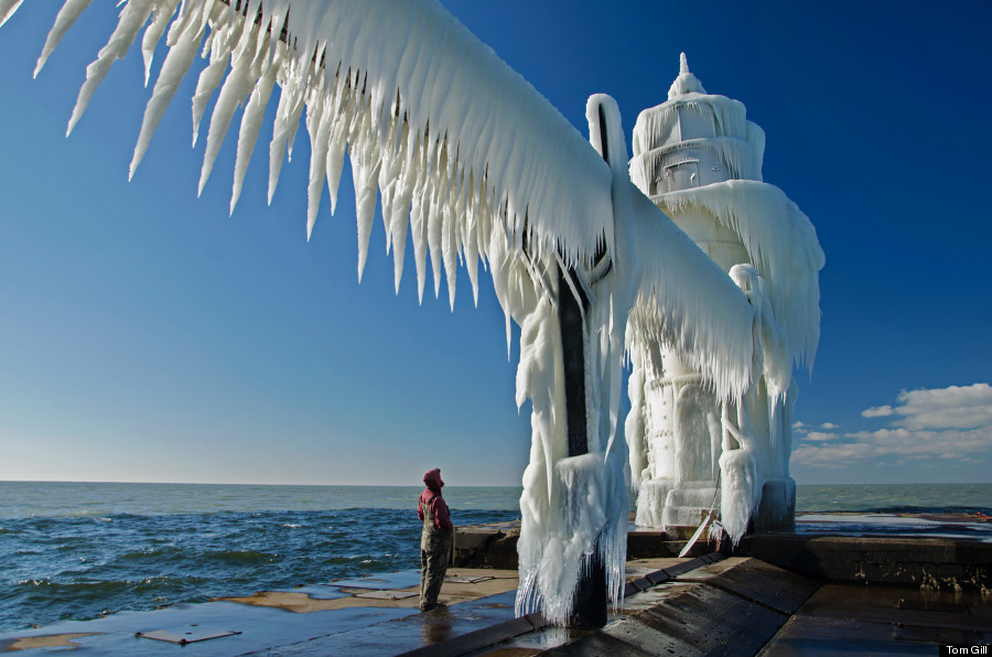 checking out the ice