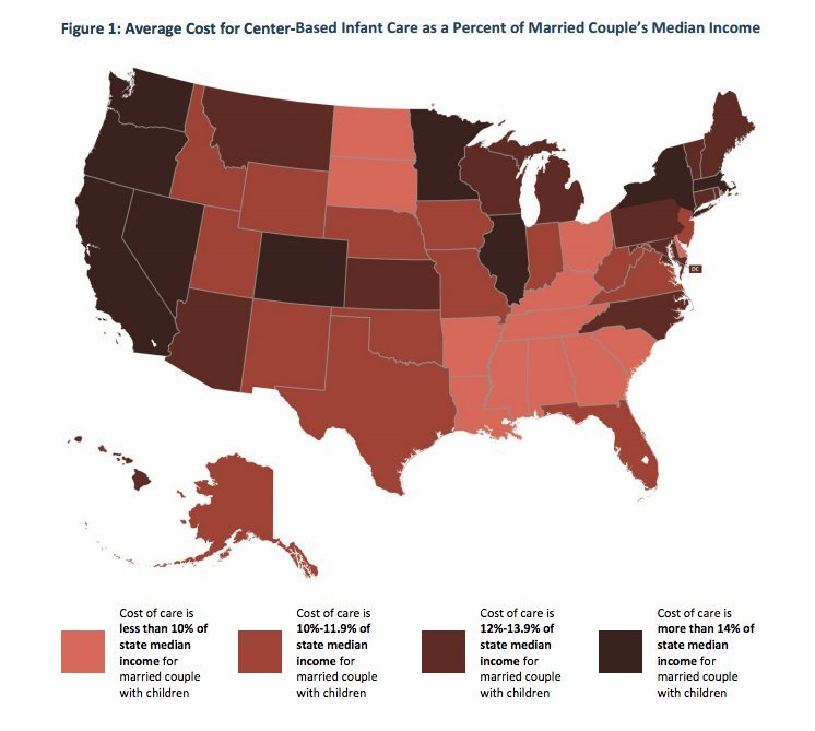 Here's Where Child Care Is The Least Affordable Around America | HuffPost