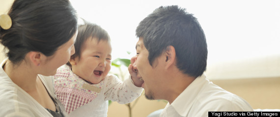 father laughing