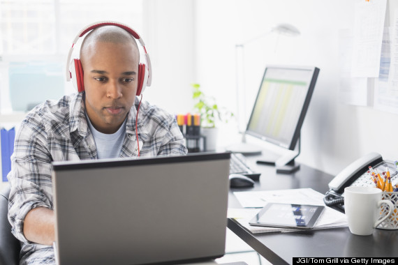 headphones desk