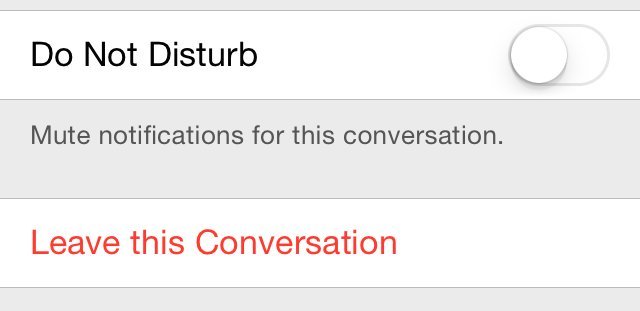 leave iphone conversation