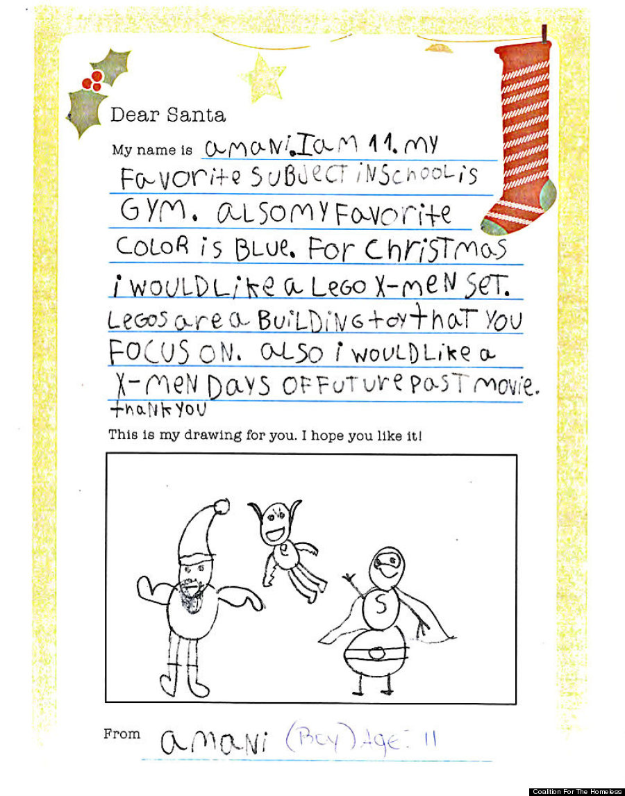 homeless kids letters to santa