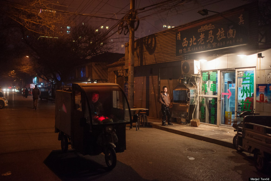 restaurant outside night