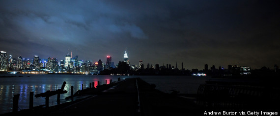 new york skyline sandy