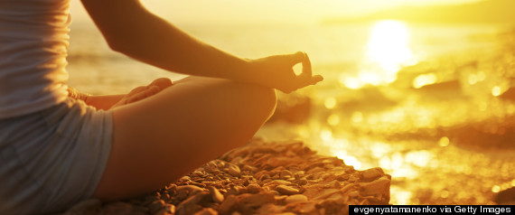 woman meditating