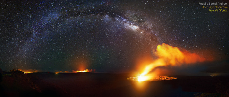 halemaumaucrater and moonbow