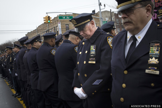 liu funeral nypd backs