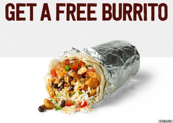 chipotle free burrito