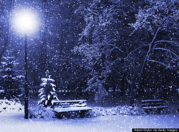 snowfall at night