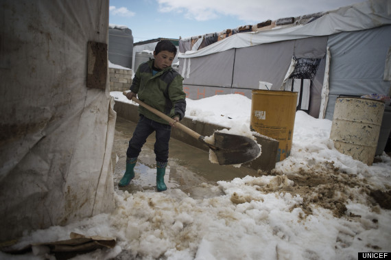 syrian child winter