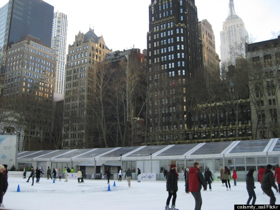 ice skating at bryant park