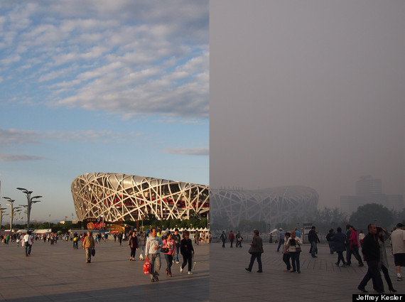 beijing birds nest pollution