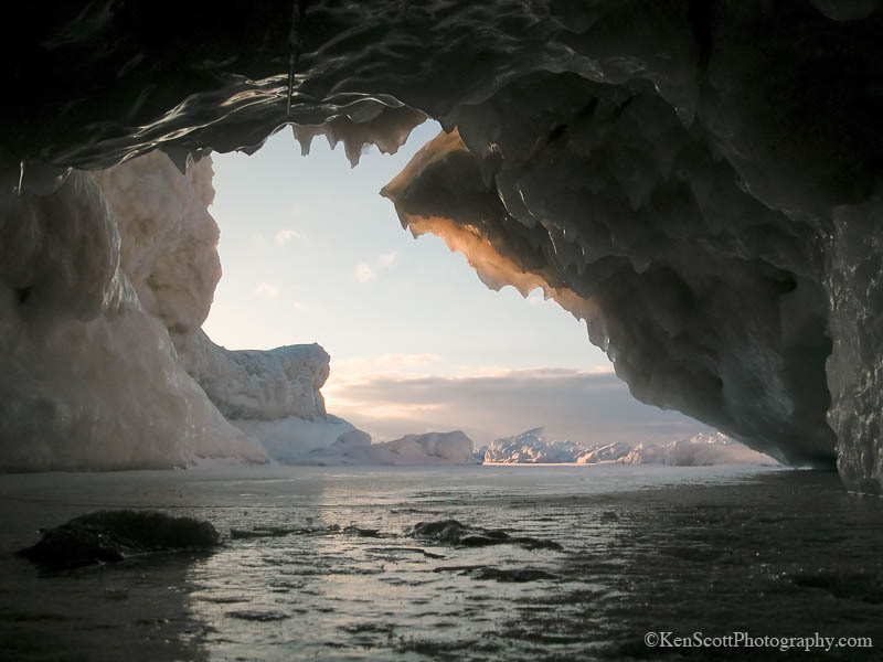 inside ice cave