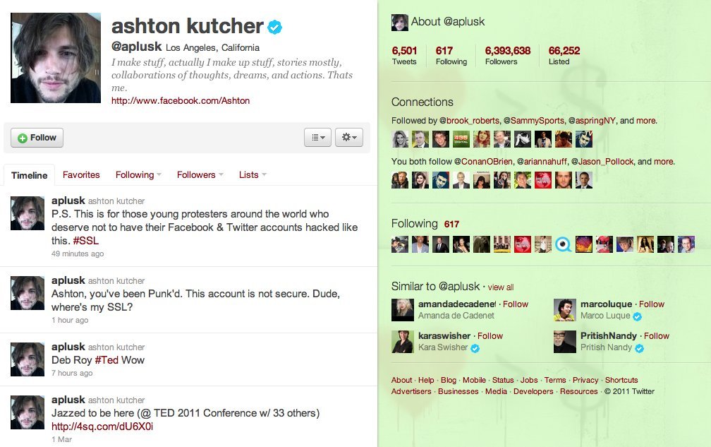 Ashton Kutcher's Twitter Account Hacked At TED (SCREENSHOT) | HuffPost