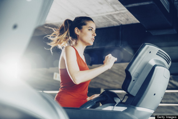 woman treadmill gym