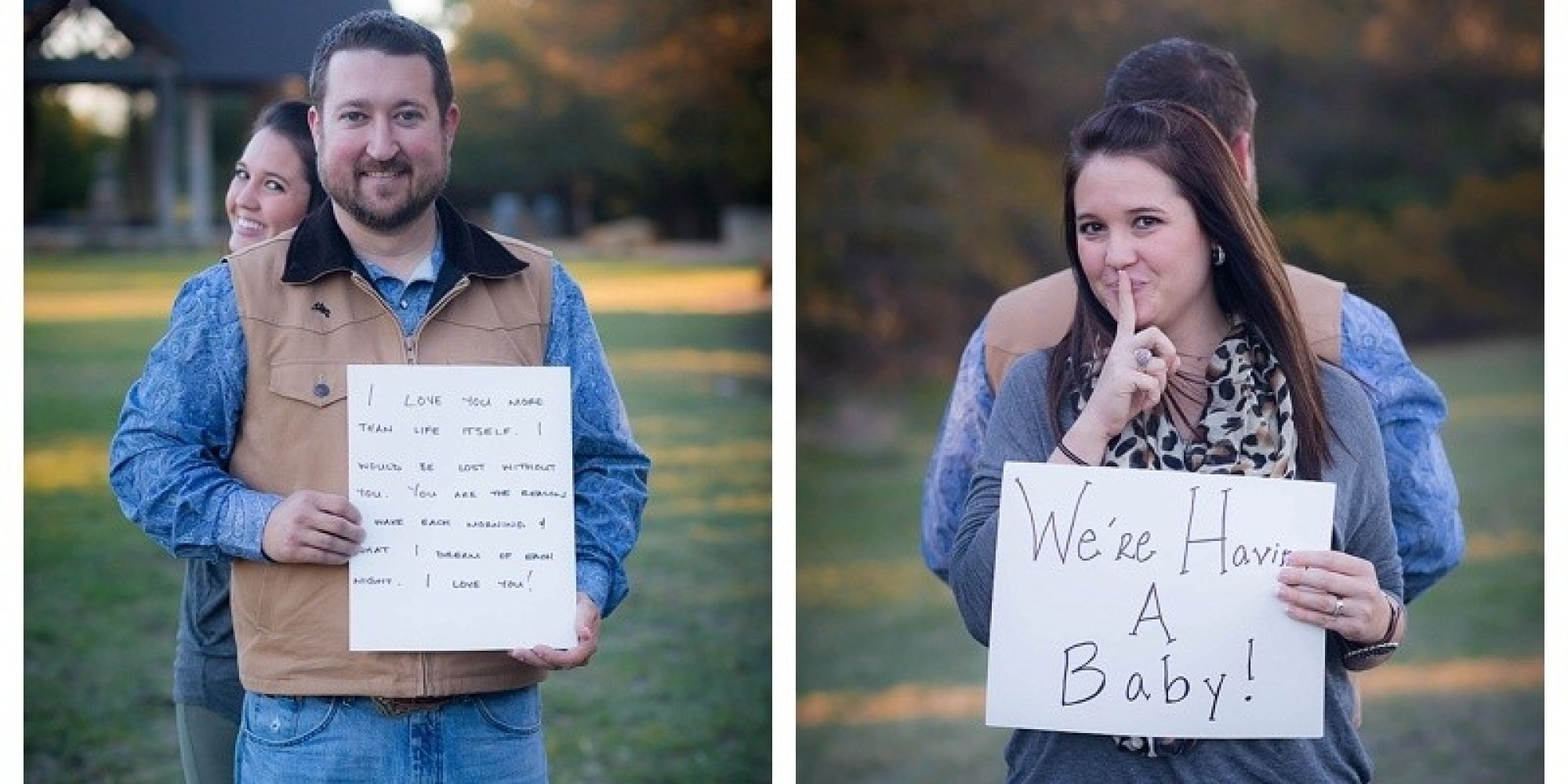 Dad's Sweet Reaction To Baby News Captured In Sneaky Photo Shoot | HuffPost