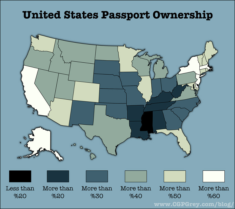 U.S. Passport Holders By State (MAP) HuffPost