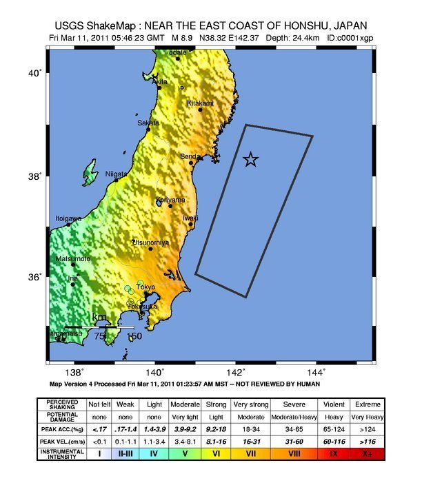 Japan Earthquake MAP: Epicenter, Most Impacted Areas From Massive Quake ...