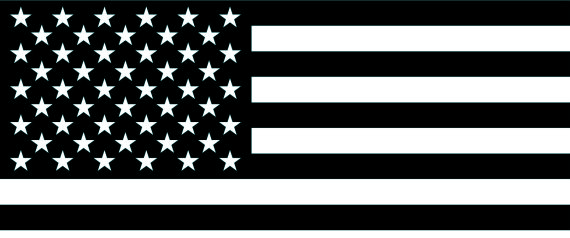 BLACK AMERICAN FLAG