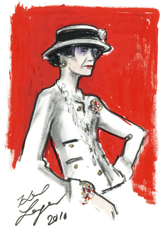 Karl Lagerfeld Sketches Coco Chanel (PHOTO)