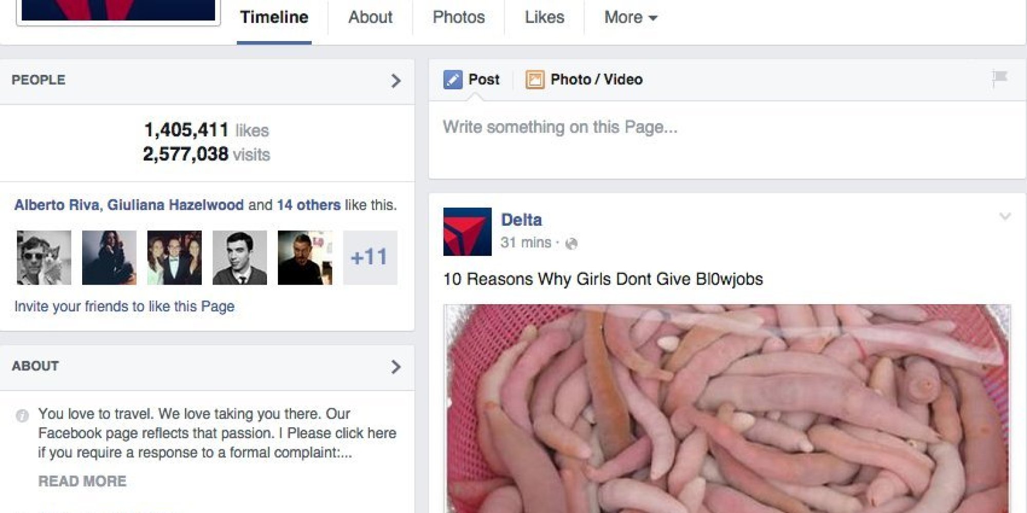 Delta Apologizes For Facebook Post About Oral Sex Nsfw,Verify Facebook Post...